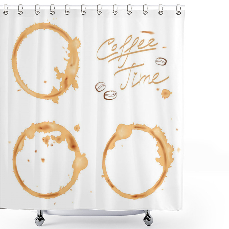 Personality  Traces Coffee Shower Curtains