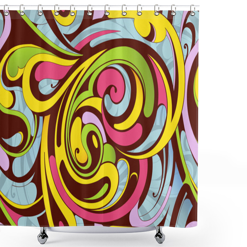 Personality  Seamless Backdrop Shower Curtains