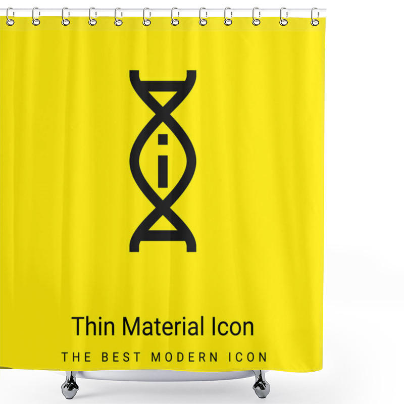 Personality  Adn Minimal Bright Yellow Material Icon Shower Curtains