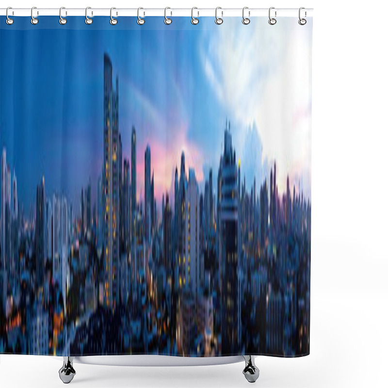 Personality  Panorama Bangkok City At Evening. Shower Curtains