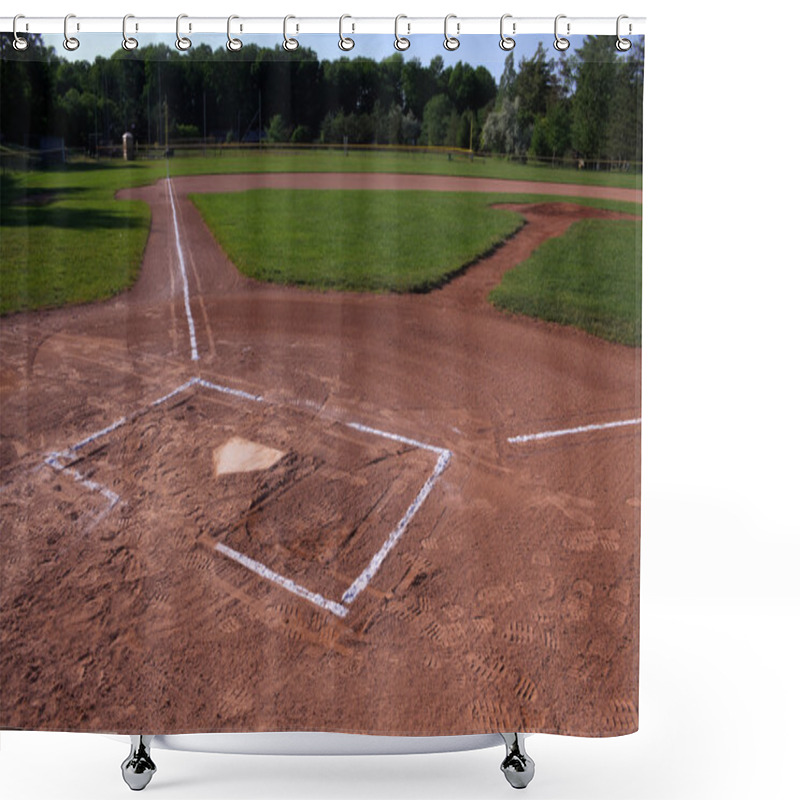 Personality  Baseball Field Shower Curtains