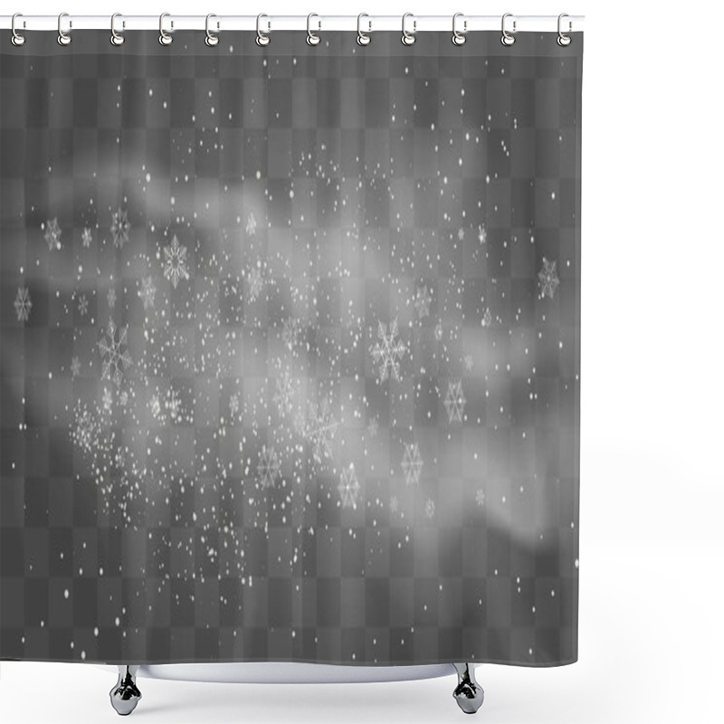 Personality  Snow Cloud Wind On Transparent Shower Curtains