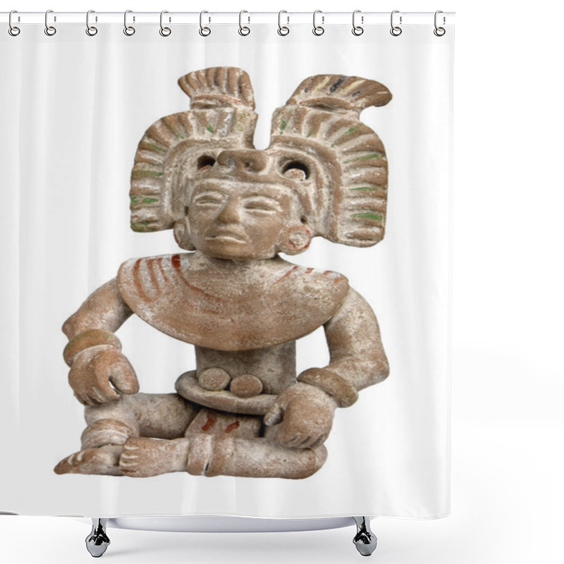 Personality  Mayan Terracotta Shower Curtains