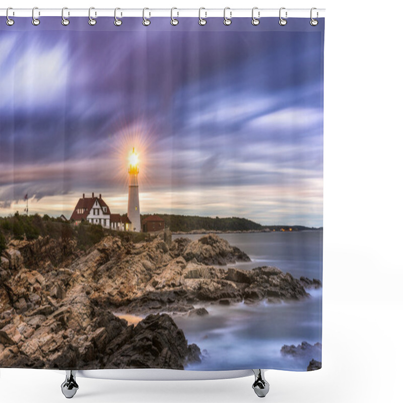 Personality  Portland Head Light Shower Curtains