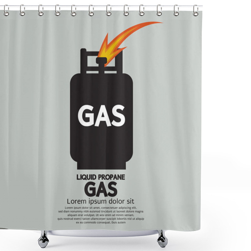 Personality  Liquid Propane Gas Vector Illustration Shower Curtains