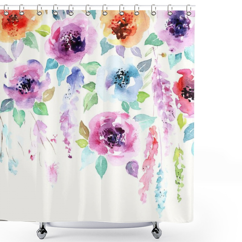 Personality  Floral Background. Shower Curtains