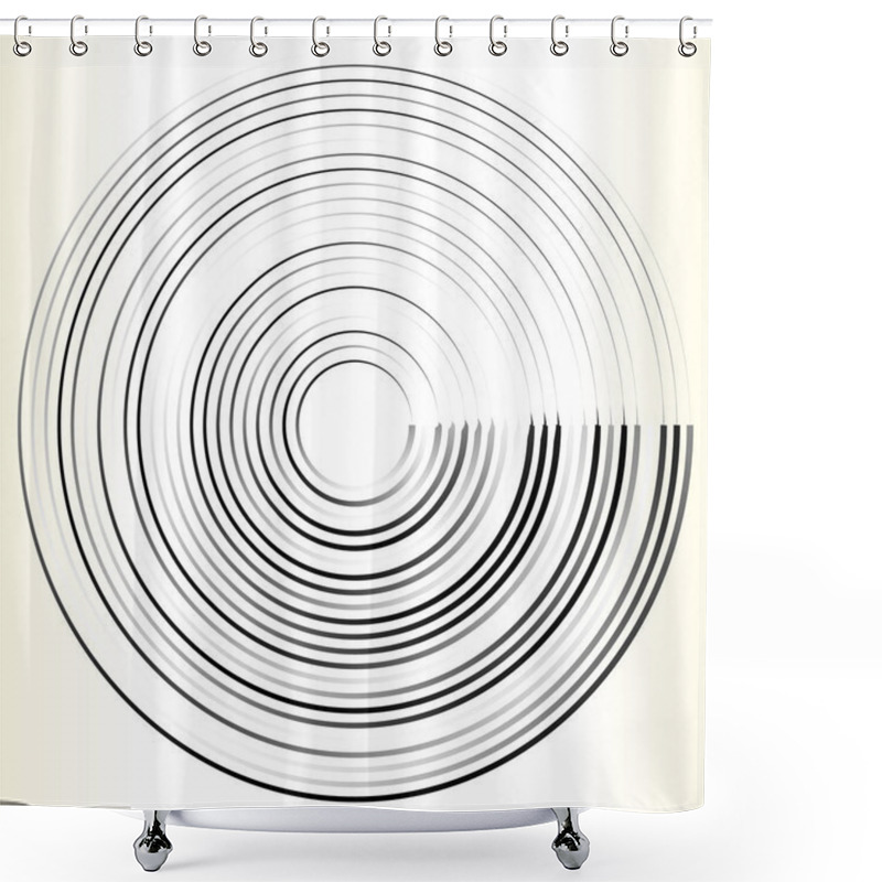 Personality  Geometric Circle Element Shower Curtains