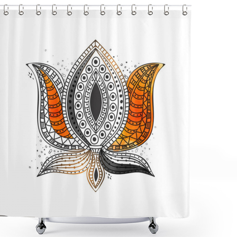 Personality  Beautiful Ornamental Lotus Flower. Shower Curtains