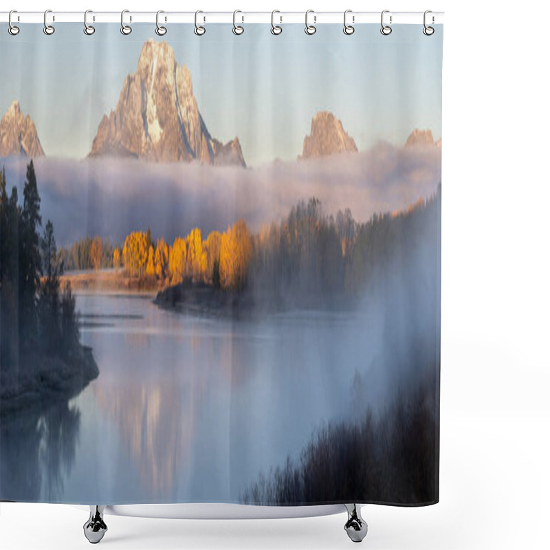 Personality  Sunrise At Oxbow Bend In Grand Teton National Park Shower Curtains