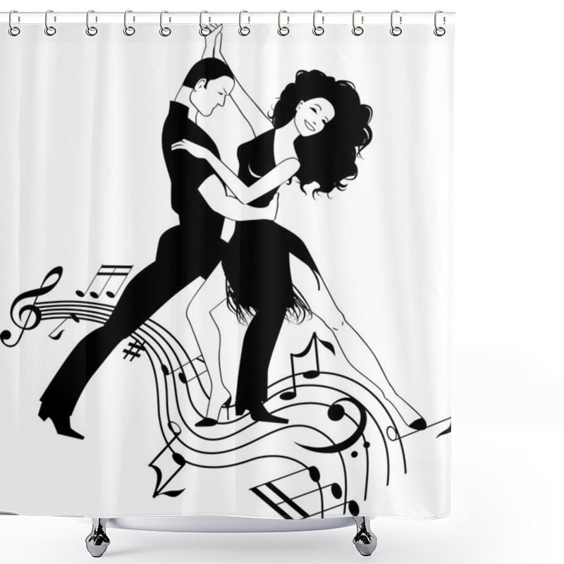 Personality  Salsa Music Shower Curtains