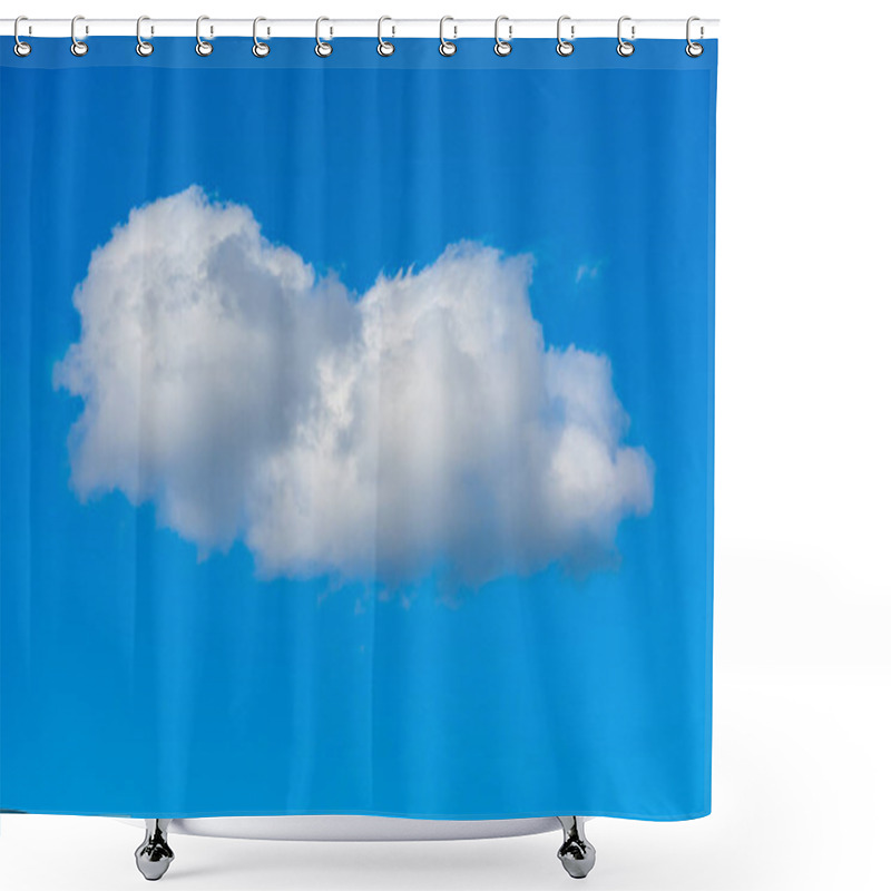 Personality  White Cumulus Cloud Against The Blue Sky. Image For Design And Project. Shower Curtains