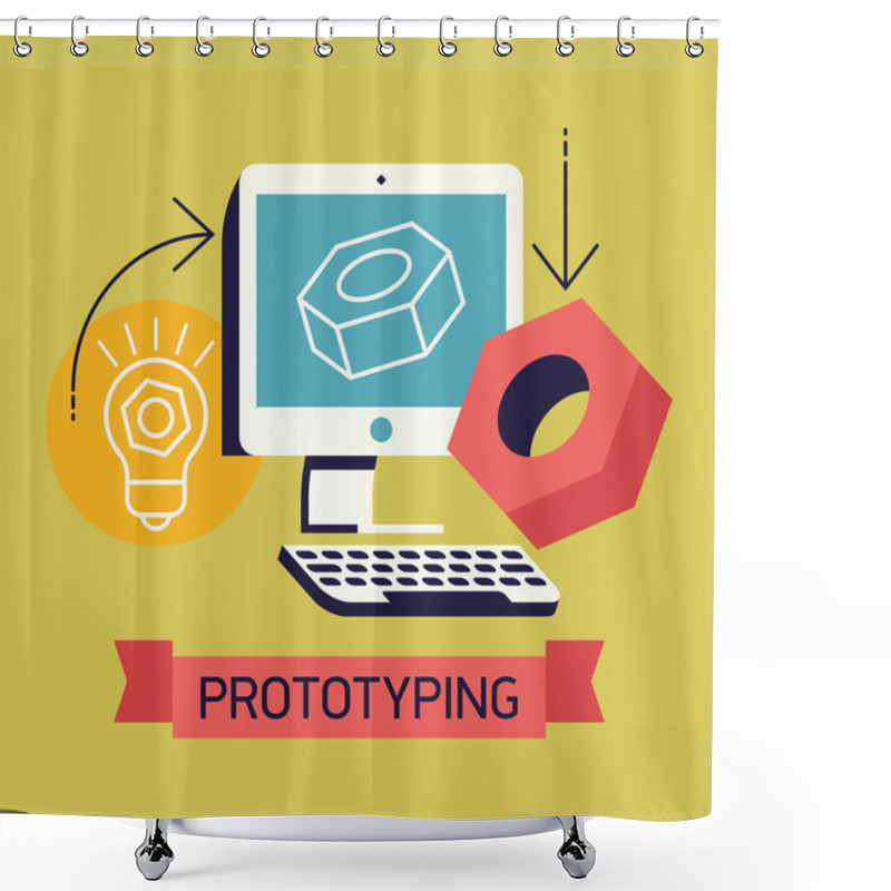 Personality  Cool Prototyping Process In Industry Shower Curtains