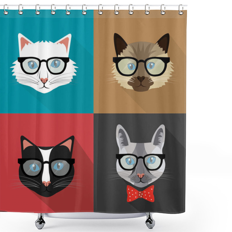 Personality  Cat Design. Shower Curtains