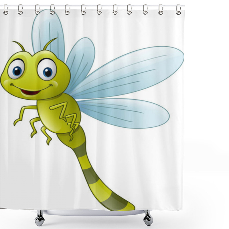 Personality  Happy Cartoon Dragonfly Shower Curtains