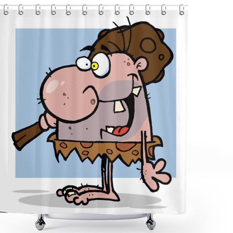 Personality  Neanderthal Man Shower Curtains