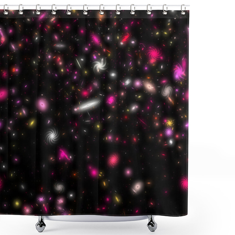 Personality  Spiral Galaxies Background Shower Curtains