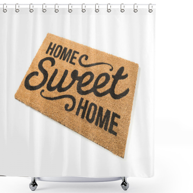 Personality  Home Sweet Home Welcome Mat Isolated On White Shower Curtains