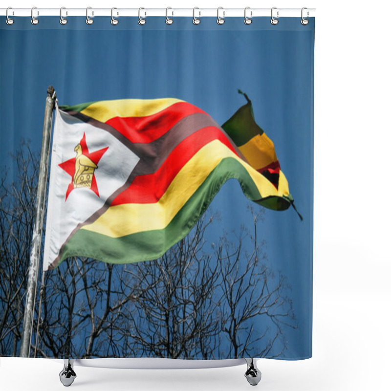 Personality  Zimbabwe Flag Shower Curtains