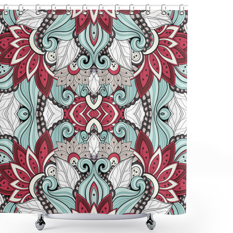 Personality  Vector Seamless Abstract Tribal Pattern Shower Curtains