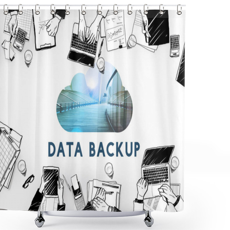 Personality  Data Backup And Workplace Table Shower Curtains