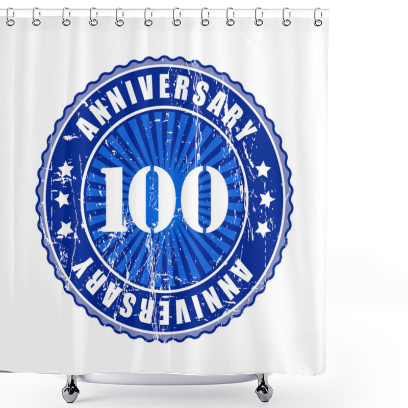 Personality  100 Years Anniversary Stamp. Shower Curtains