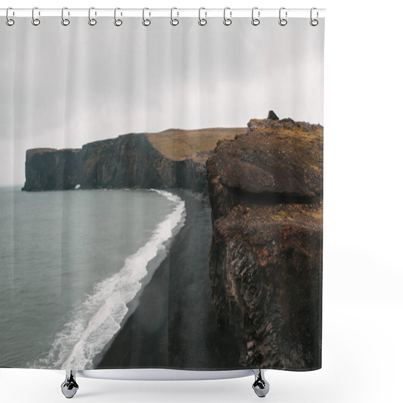 Personality  Black Sand Shower Curtains