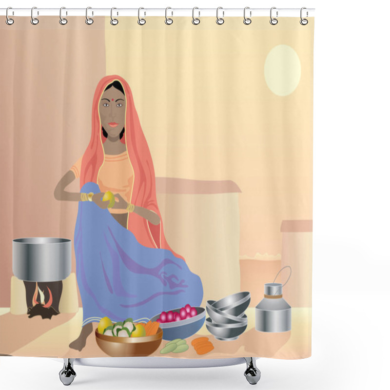 Personality  Preparing Food Shower Curtains