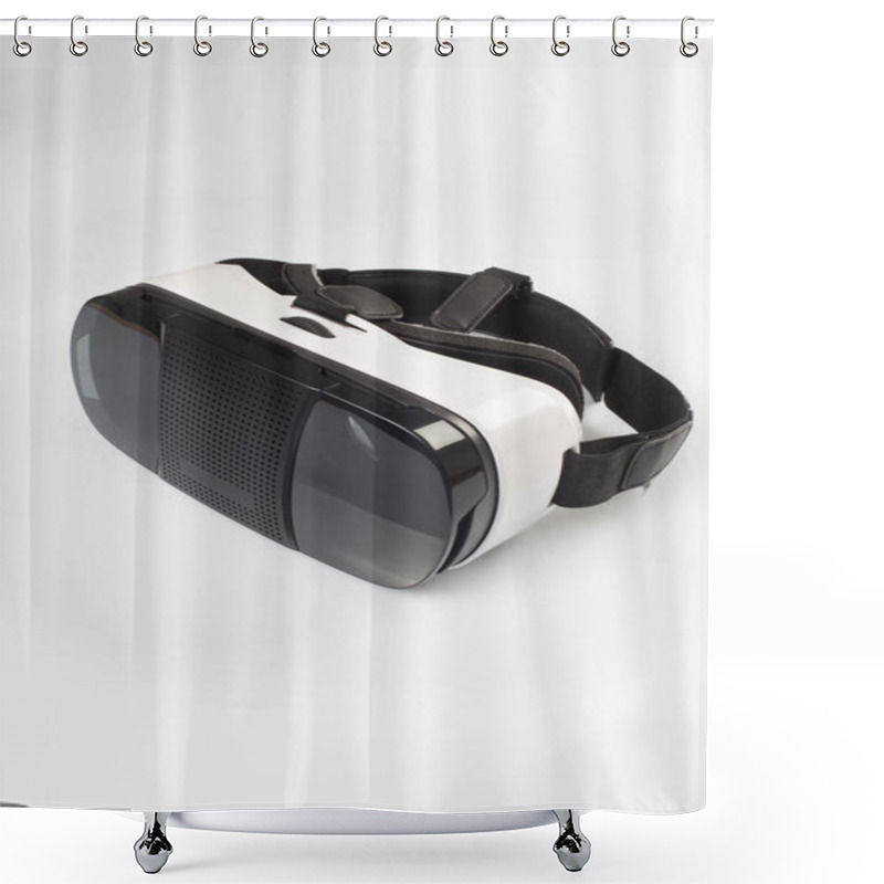 Personality  VR Glasses, Isolated On A White Background. Shower Curtains