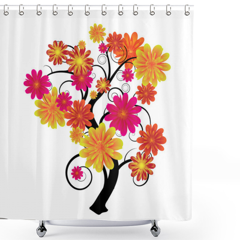 Personality  Floral Tree Shower Curtains