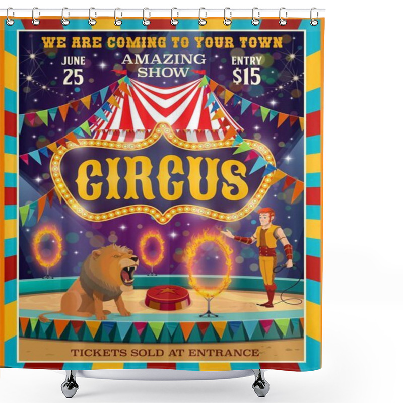 Personality  Circus Show, Amusement Carnival Performance Shower Curtains