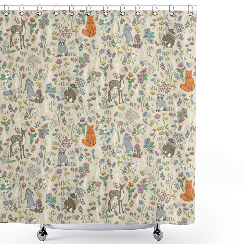 Personality  Pattern With Funny Cats Shower Curtains