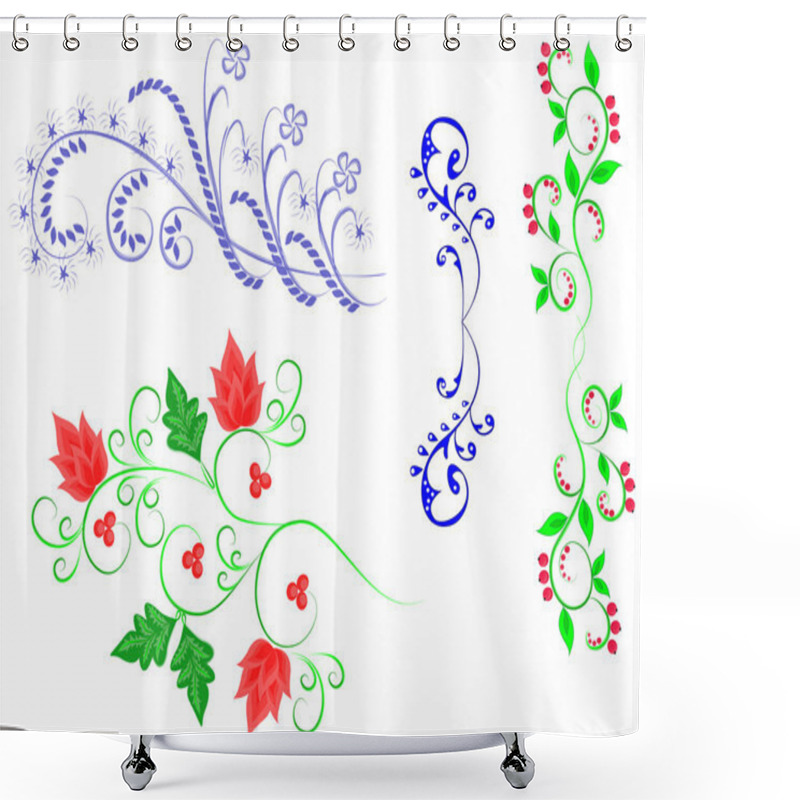 Personality  Flower Patterns Shower Curtains