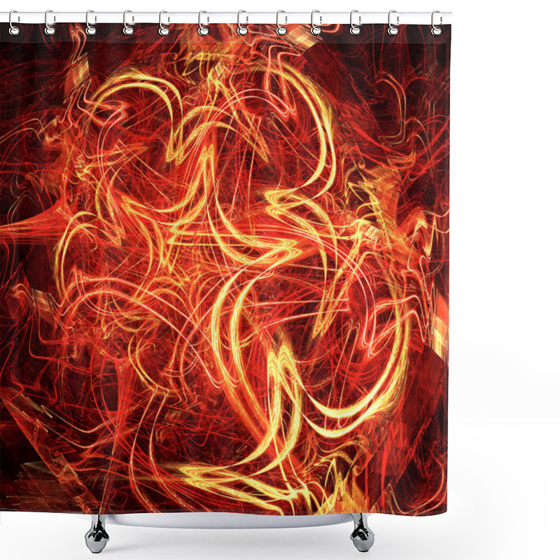 Personality  Fiery Celebratory Background Shower Curtains