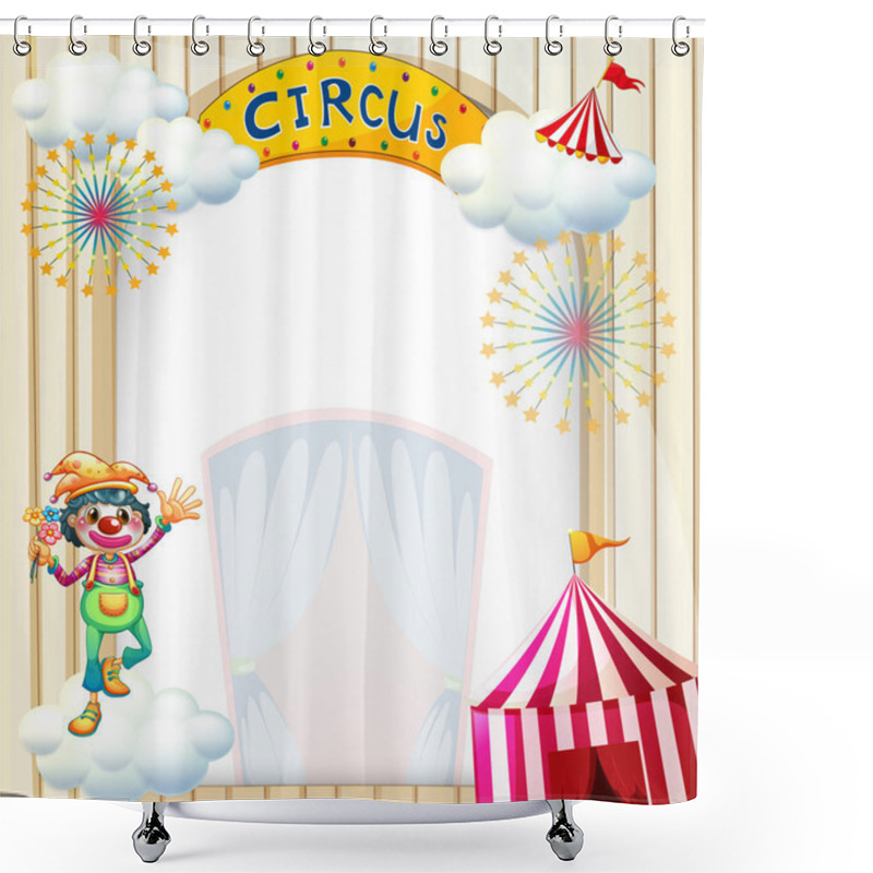 Personality  A Clown In The Circus Shower Curtains