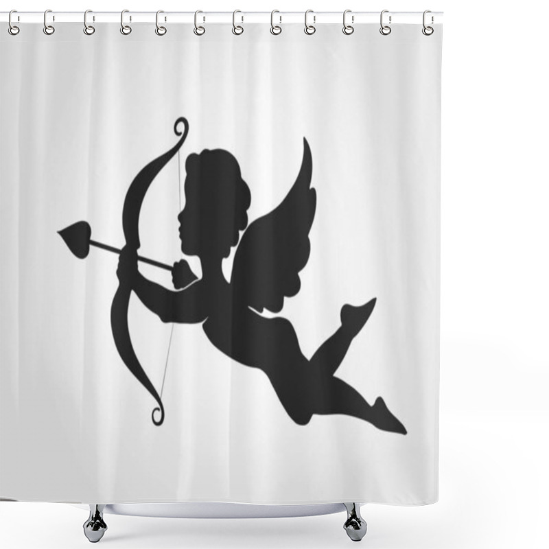 Personality  Cupid Flying With Bow And Arrow. Love Symbol Shower Curtains