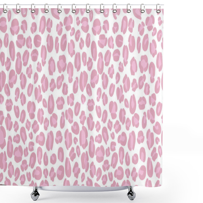 Personality  Cheetah Seamless Repeat Pattern, Vector Background, Repeating Wallpaper, Animal Print, Leopard Pattern. Pastel Pink Cheetah. Shower Curtains