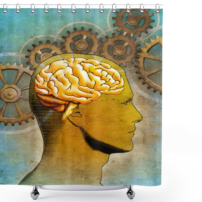 Personality  Thinking Brain Shower Curtains