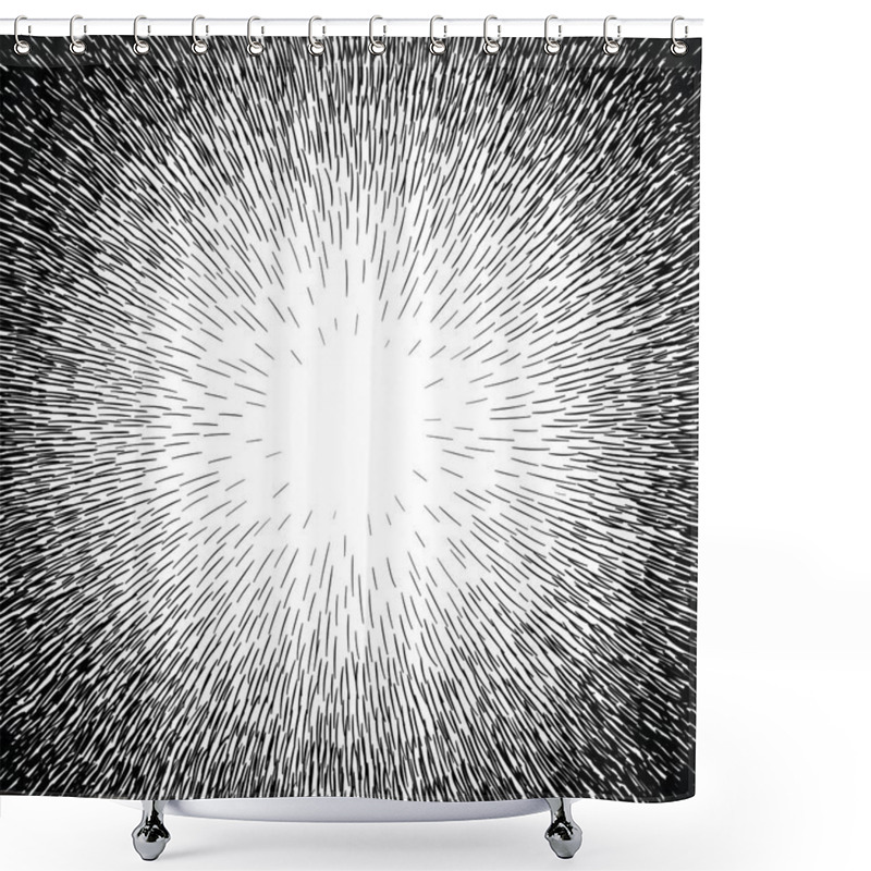 Personality  Comic Hand Drawn Radial Lines Background Sun Rays Or Star Burst Element Zoom Effect Square Fight Stamp Manga Or Anime Speed Graphic Texture Superhero Frame Explosion Vector Illustration Shower Curtains