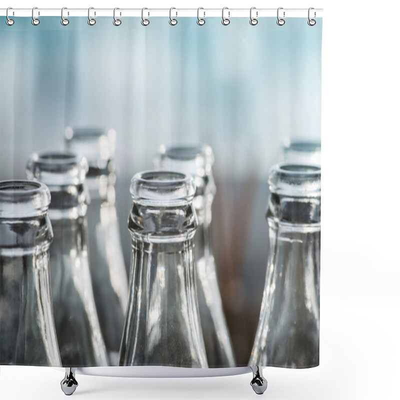 Personality  Clear Glass Bottles In The Sun Shower Curtains