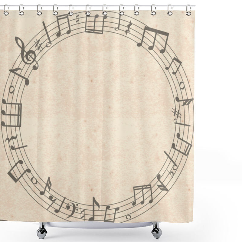 Personality  Music Notes Border Shower Curtains