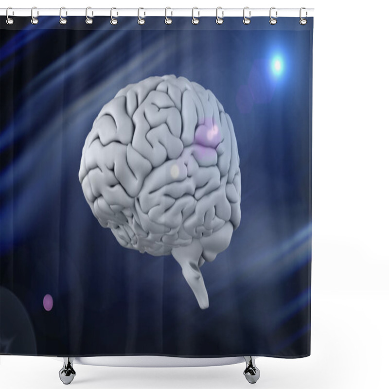 Personality  Composite Image Of Brain Shower Curtains