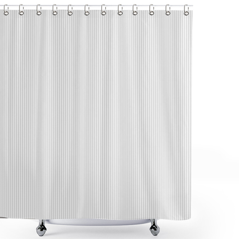 Personality  White Texture, Regular Straight Vertical Lines. Vector Background Shower Curtains