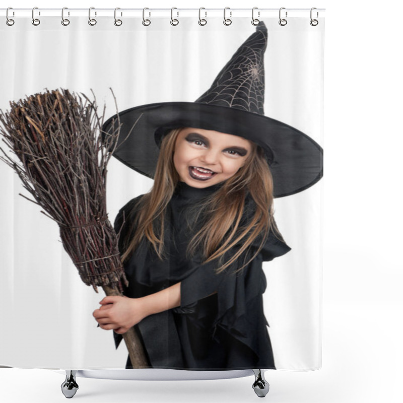 Personality  Child In Halloween Costume Shower Curtains