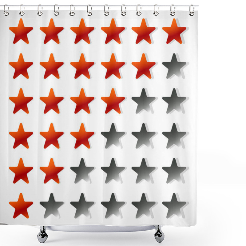 Personality  Star Rating With 6 Stars Shower Curtains