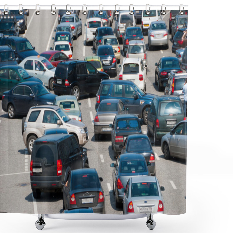 Personality  Traffic Jam On The Road Shower Curtains