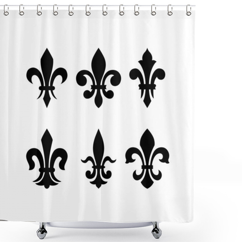 Personality  Heraldic Symbol Fleur De Lis Shower Curtains