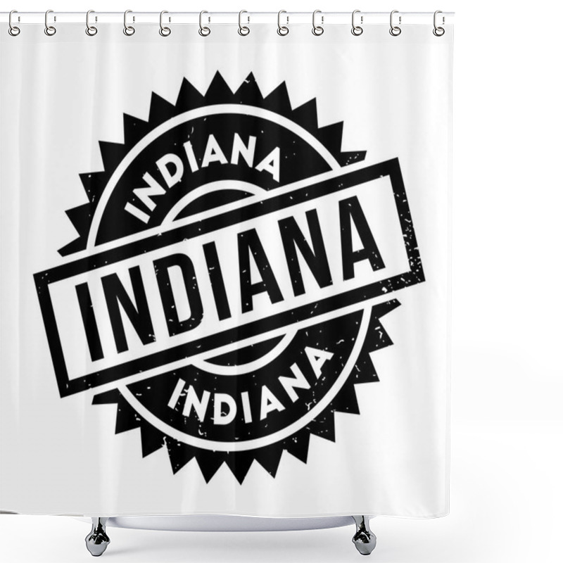 Personality  Indiana Rubber Stamp Shower Curtains