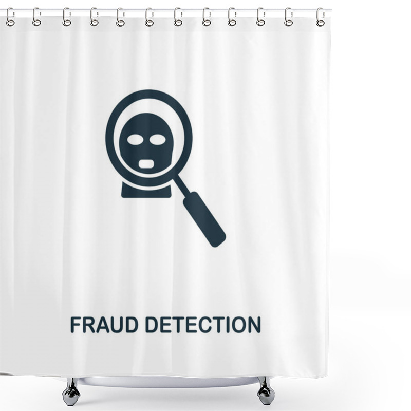 Personality  Fraud Detection Icon. Monochrome Style Design From Fintech Icon Collection. UI And UX. Pixel Perfect Fraud Detection Icon. For Web Design, Apps, Software, Print Usage. Shower Curtains