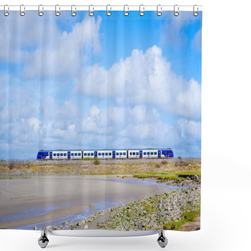 Personality  Railway Viaduct Across The River Kent Estuary At Arnside, Cumbria Shower Curtains