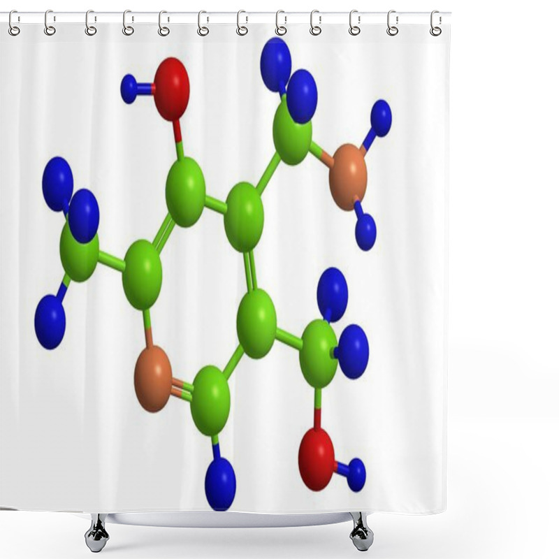 Personality  Molecular Structure Of Pyridoxamine (vitamin B6) Shower Curtains